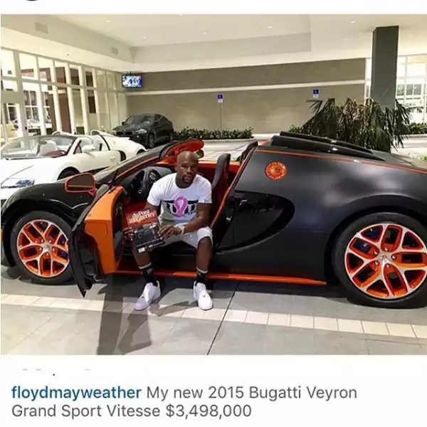 Floyd Mayweather Shows Off His New $3.5m Bugatti Veyron